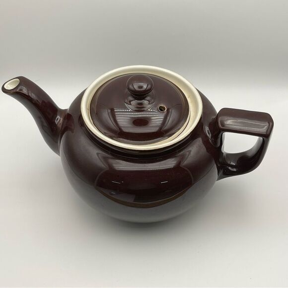 Hall- Elegant Brown Ceramic Teapot - Picture 5 of 14
